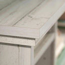 Versatile White Plank Headboard with Adjustable Storage Shelves