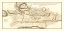 Vintage Battle of Saratoga Map 1794