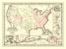 Vintage Military Map of the Southern Harbors 1861