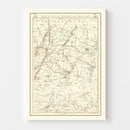 Vintage Seat of War in Virginia & Maryland Map 1863