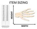 Unfinished Wood Skeleton Hand Shape | Craft Cutout | up to 46" DIY