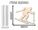 Unfinished Wood Skier Shape - Winter Olympics - Craft - up to 46" DIY