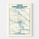 Vintage Nashville Battlefields Map 1866
