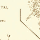 Vintage Logan's Cross Roads Battlefield Map 1877