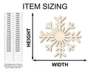Unfinished Wood Snowflake Shape | Winter Decor | DIY Craft Cutout | up to 46" DIY