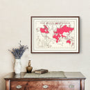 Vintage World War I United States Map 1914