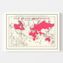 Vintage World War I United States Map 1914