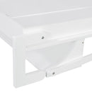 Full Size Murphy Bed Wall Bed with Closet , Drawers and Shelves, White