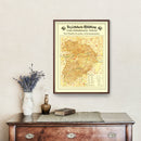 Vintage World War II Nazism Map 1934