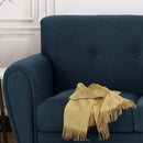 Comfy 3-Seat Sofa with Wooden Legs, Modern Style for Living Room and Study