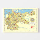 Vintage Map of Germany 1935