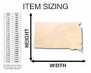 Unfinished Wood South Dakota Shape - State - Craft - up to 46" DIY