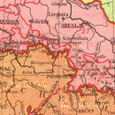 Vintage World War II Map of the German Empire 1939