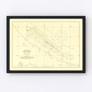Vintage Omaha Beach World War II Map 1944