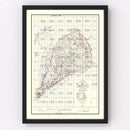 Vintage Iwo Jima World War II Volcano Islands Map 1944
