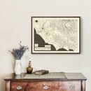 Vintage Italian Campaign World War II Map 1944