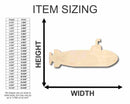 Unfinished Wood Submarine Shape - Ocean - Beach - Nursery - Craft - up to 46" DIY