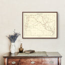 Vintage Baghdad World War II Map 1944