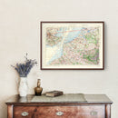 Vintage Strait of Dover Map 1944