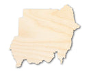 Unfinished Wood Sudan Country Shape - North Africa Craft - up to 46" DIY
