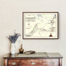 Vintage 5th Armored Victory Division Map 1945