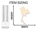 Unfinished Wood Thailand Country Shape - Southeast Asia Craft - up to 46" DIY
