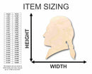 Unfinished Wood Thomas Jefferson Shape - History - America - Craft - up to 46" DIY