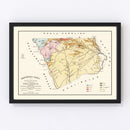 Vintage Map of Chesterfield County, South Carolina 1873