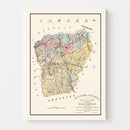 Vintage Map of Oconee County, South Carolina 1880