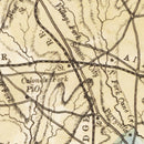 Vintage Map of Oconee County, South Carolina 1880