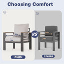 Oversized Aluminum Patio Furniture Set with Thick Cushions