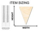Unfinished Wood Triangle Bunting Shape - Craft - up to 46" DIY