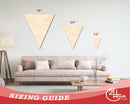 Unfinished Wood Triangle Bunting Shape - Craft - up to 46" DIY