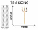 Unfinished Wood Trident Shape - Ocean - Neptune - Craft - up to 46" DIY