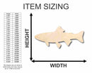 Unfinished Wood Trout Fish Shape - Fishing - Craft - up to 46" DIY