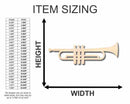 Unfinished Wood Trumpet Shape - Music - Craft - up to 46" DIY