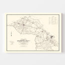 Vintage Map of Dorchester County, South Carolina 1939