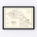 Vintage Map of Dorchester County, South Carolina 1939