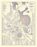 Vintage Map of Lakeland, Florida 1930