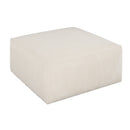 Upholstered Square Ottoman,Beige,Corduroy