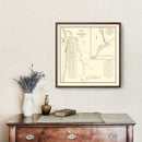 Vintage Map of Memphis, Tennessee 1865