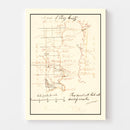 Vintage Map of Perry County, Tennessee 1842