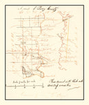 Vintage Map of Perry County, Tennessee 1842