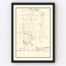 Vintage Map of Perry County, Tennessee 1842