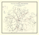 Vintage Map of White County, Tennessee 1936