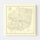 Vintage Map of Hickman County, Tennessee 1926