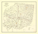Vintage Map of Hickman County, Tennessee 1926