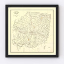 Vintage Map of Hickman County, Tennessee 1926