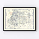 Vintage Map of Memphis, Tennessee 1919