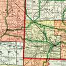 Vintage Map of Wisconsin 1913